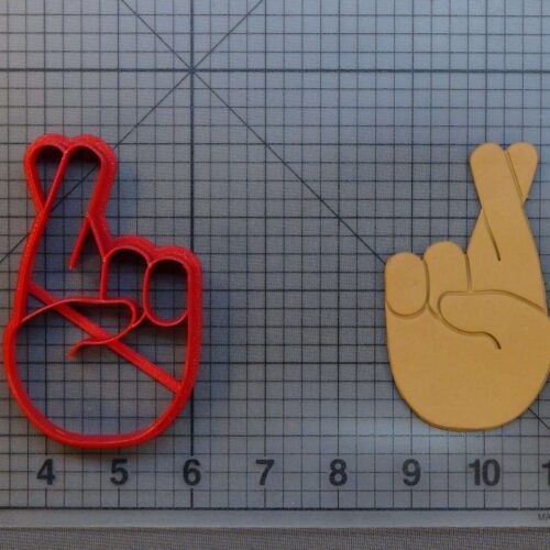 Fingers Crossed Emoji 266-B318 Cookie Cutter