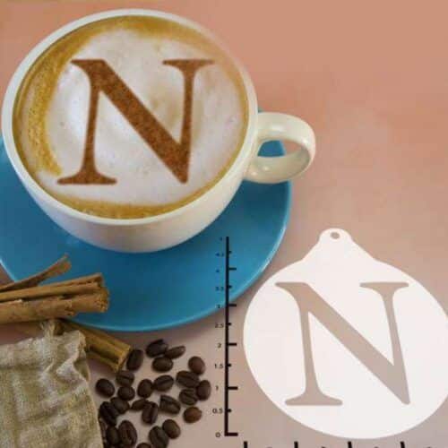 Greek Alphabet Nu 263-109 Latte Art Stencil