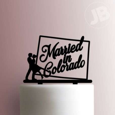 Married in Colorado 225-644 Cake Topper