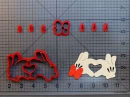 Minnie and Mickey Hands 266-B262 Cookie Cutter Set