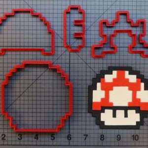 Super Mario - 8 Bit Mushroom 266-B196 Cookie Cutter Set