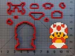 Super Mario - 8 Bit Toad 266-B188 Cookie Cutter Set