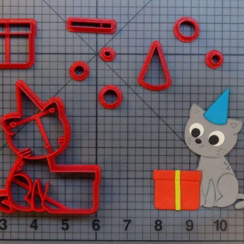 Birthday Cat 266-B385 Cookie Cutter Set