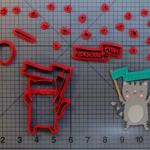 Birthday Cat 266-B387 Cookie Cutter Set