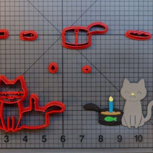 Birthday Cat 266-B388 Cookie Cutter Set
