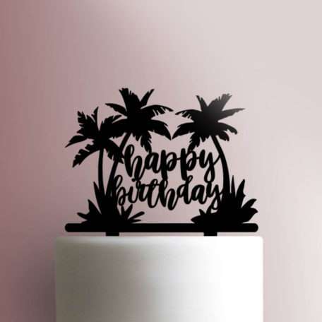 Happy Birthday Palm Trees 225-708 Cake Topper