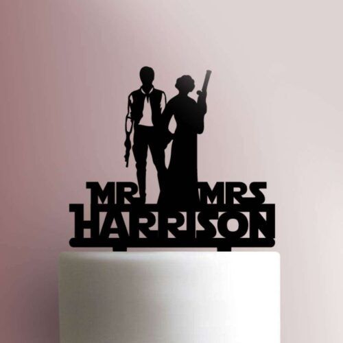 Custom Star Wars Han and Leia Wedding 225-735 Cake Topper
