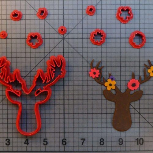 Deer Flowers 266-B054 Cookie Cutter Set