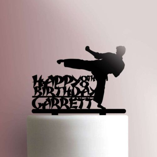 Custom Karate Number Happy Birthday 225-761 Cake Topper