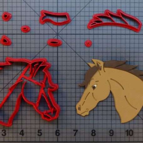 Choice of Sizes Mustang Horse Cookie Cutter 3D Printed Plastic 