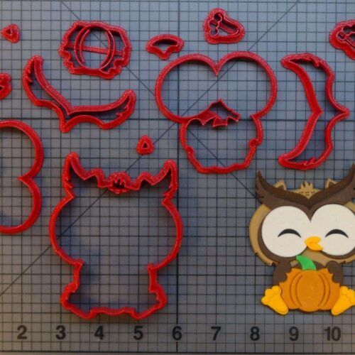 Owl and Pumpkin 266-B962 Cookie Cutter Set