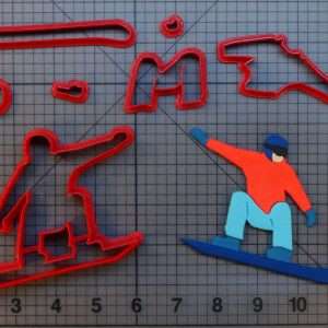 Snowboarder 266-C118 Cookie Cutter Set