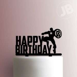 Captain America Happy Birthday 225-763 Cake Topper