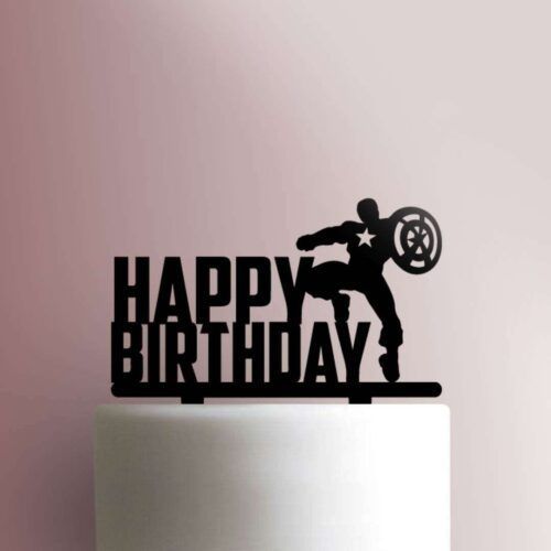 Captain America Happy Birthday 225-763 Cake Topper
