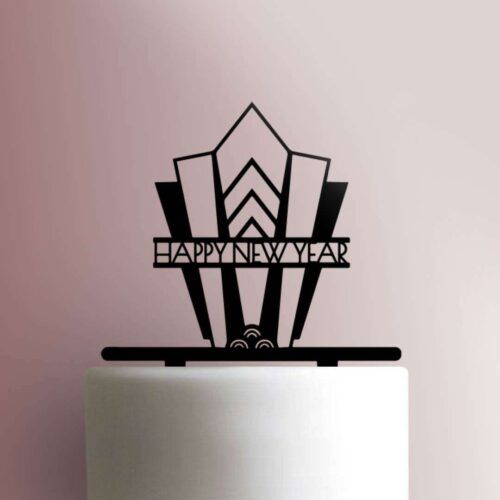 Happy New Year Art Deco 225-840 Cake Topper