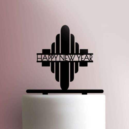 Happy New Year Art Deco 225-843 Cake Topper
