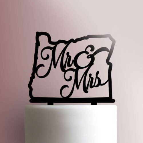 Mr and Mrs Oregon 225-828 Cake Topper
