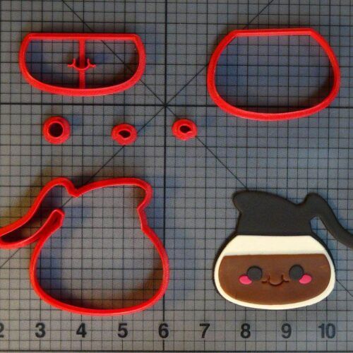 Cute Coffee Pot 266-C733 Cookie Cutter Set
