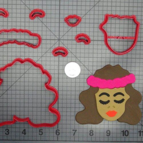 Pin Up Hula Girl Head 266-C773 Cookie Cutter Set