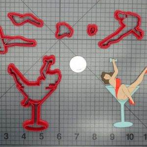 Pin Up Martini Girl Body 266-C774 Cookie Cutter Set