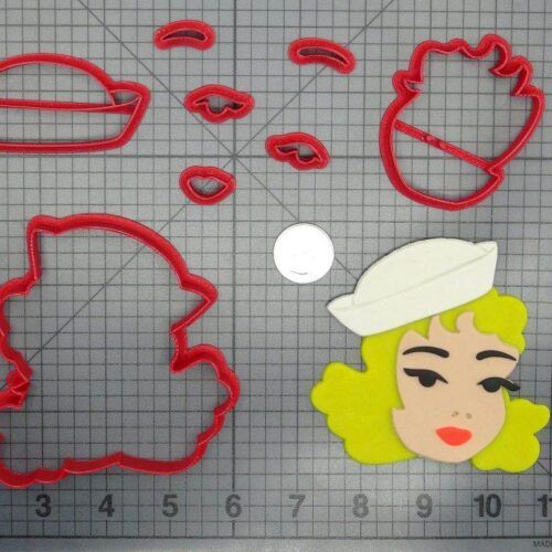 Pin Up Sailor Girl Head 266-C775 Cookie Cutter Set