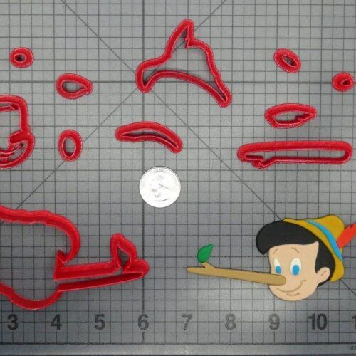 Pinocchio Head Leaf Nose 266-C783 Cookie Cutter Set