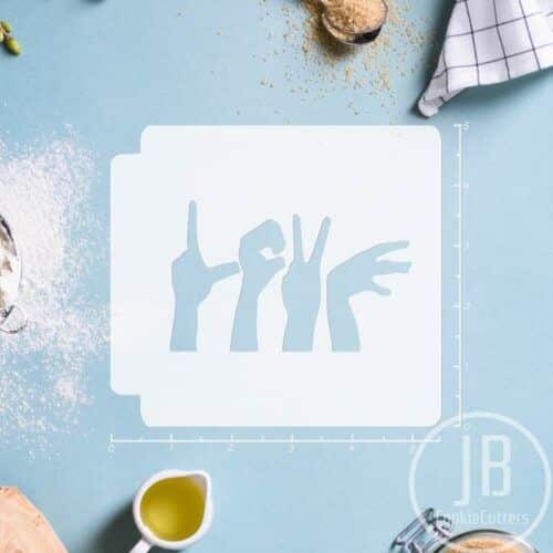 ASL Love Hands 783-A053 Stencil