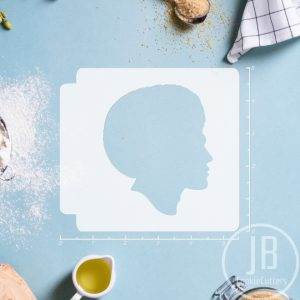 Afro Man Head 783-B889 Stencil Silhouette