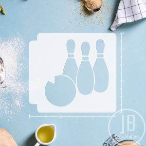 Bowling Pins and Ball 783-B523 Stencil