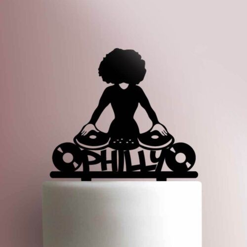 Custom DJ Afro Girl 225-860 Cake Topper