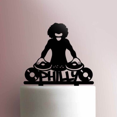 Custom DJ Afro Guy 225-861 Cake Topper