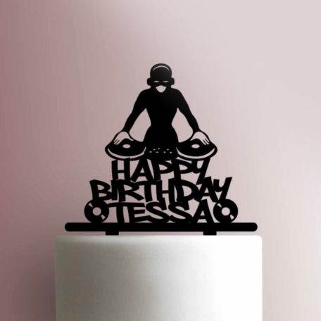 Custom DJ Happy Birthday Girl 225-862 Cake Topper