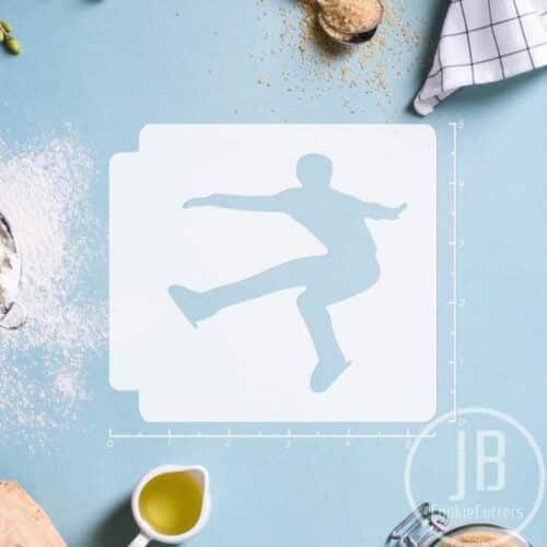 Figure Skater 783-B432 Stencil Silhouette
