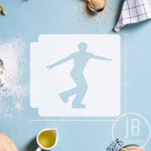 Figure Skater 783-B784 Stencil Silhouette