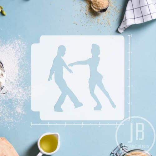 Figure Skating Couple 783-B785 Stencil Silhouette