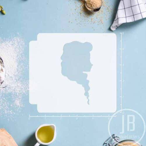 Frozen Elsa Head Profile 783-B843 Stencil Silhouette