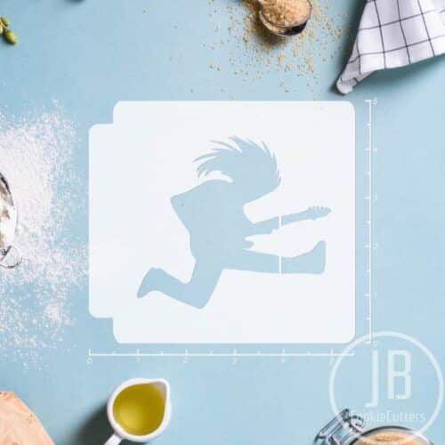 Guitarist 783-B512 Stencil Silhouette
