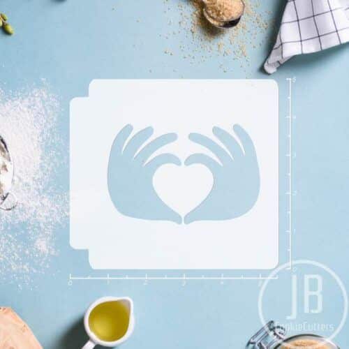 Heart Hands 783-B435 Stencil Silhouette