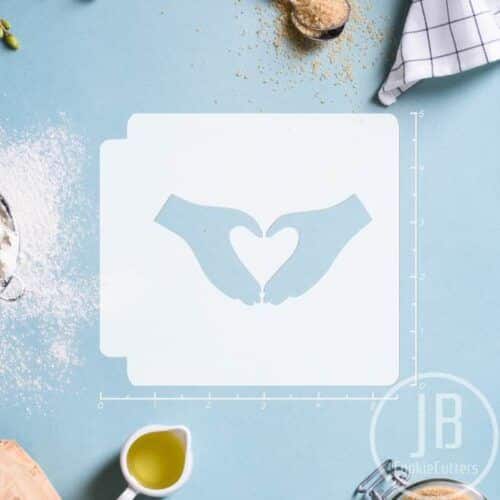 Heart Hands 783-B436 Stencil