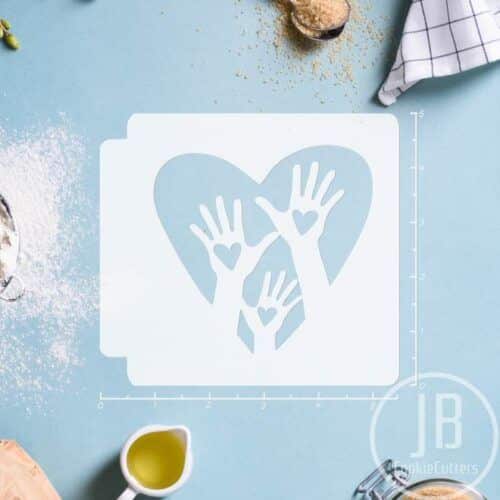Heart Hands 783-B439 Stencil
