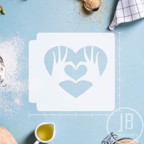 Heart Hands 783-B560 Stencil