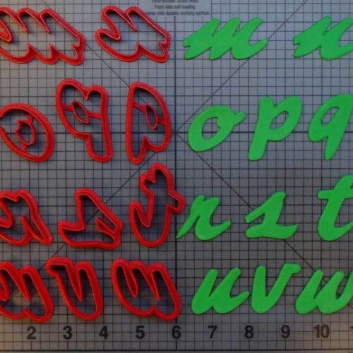Script Font Lowercase 266-B841 Cookie Cutters (2)