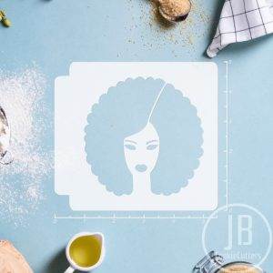 Afro Girl 783-B976 Stencil