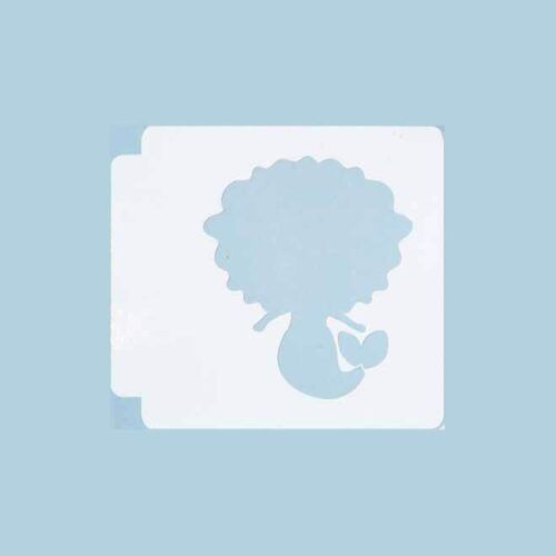 Afro Mermaid Body 783-C014 Stencil Silhouette