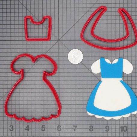Beauty and the Beast - Belle Chibi Village Dress 266-C873 Cookie Cutter Set