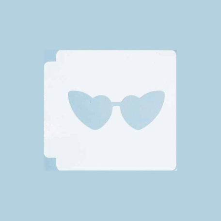 Retro Cat Eye Heart Sunglasses 783-B930 Stencil Silhouette