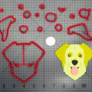 Golden Reriever Dog Head 266-D097 Cookie Cutter Set