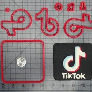 Tik Tok Logo 266-D471 Cookie Cutter Set