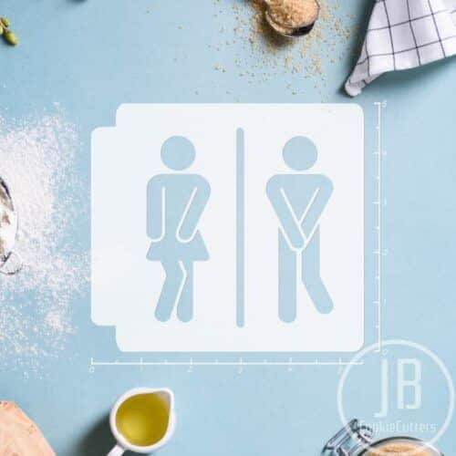 Bathroom Sign 783-C241 Stencil