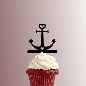 Anchor Heart 228-279 Cupcake Topper